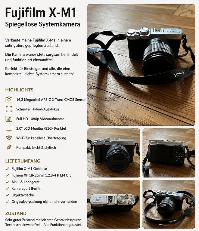 Kamera: Fujifilm X-M1 – Gebraucht aus Winterthur von jen_6bzw