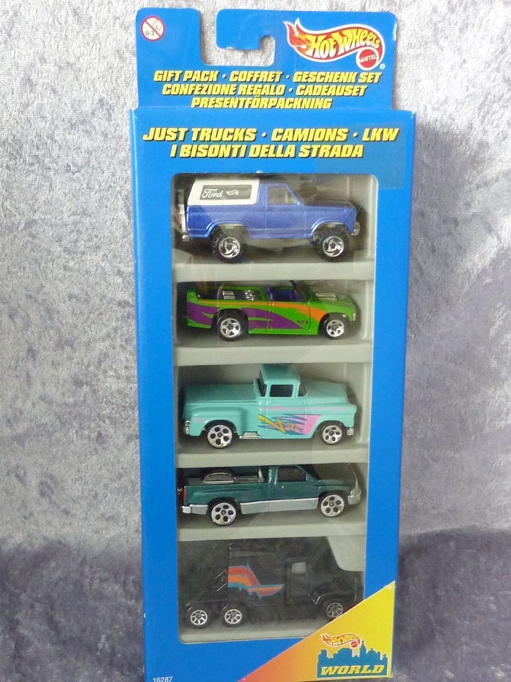 Hot Wheels Modellini d'auto: 5 Car Gift Pack: Just Trucks 1:64 – Nuovo e nell'imballaggio originale da Dürrenäsch venduto da modellautos4you
