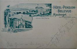 Postkarte Hotel-Pension-Bellevue-Mauborget 1903