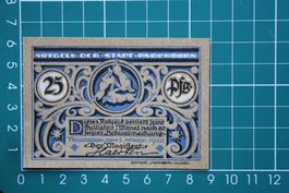 currency emergency money germany paderborn 25 pfennig 1920