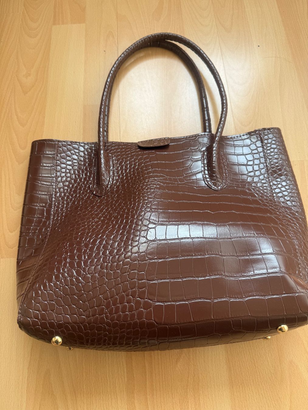 Borse da donna: Handtasche braun Krokodiloptik Neu – Nuovo (secondo la descrizione) da Zürich venduto da Herbion1 1