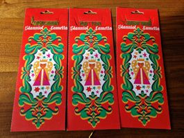 3x Stanniol Lametta Weihnachtsdeko Gold Engel Retro Vinta...