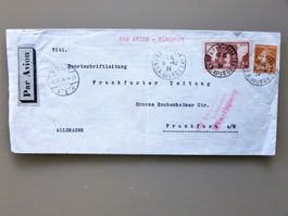 FRANKREICH - Lupo Brief 1934 - PARIS > FRANKFURT,  Arc de Tr