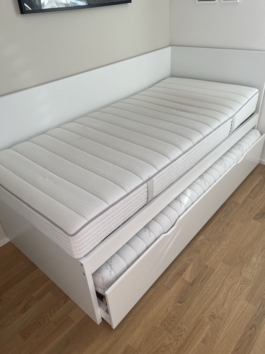 Ikea Letti: Bett mit Unterbett, 90x200, inkl. 2 Matratzen – Usato da Unterengstringen venduto da Zitronenfalter02