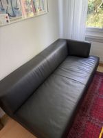 Echtleder Sofa schwarz