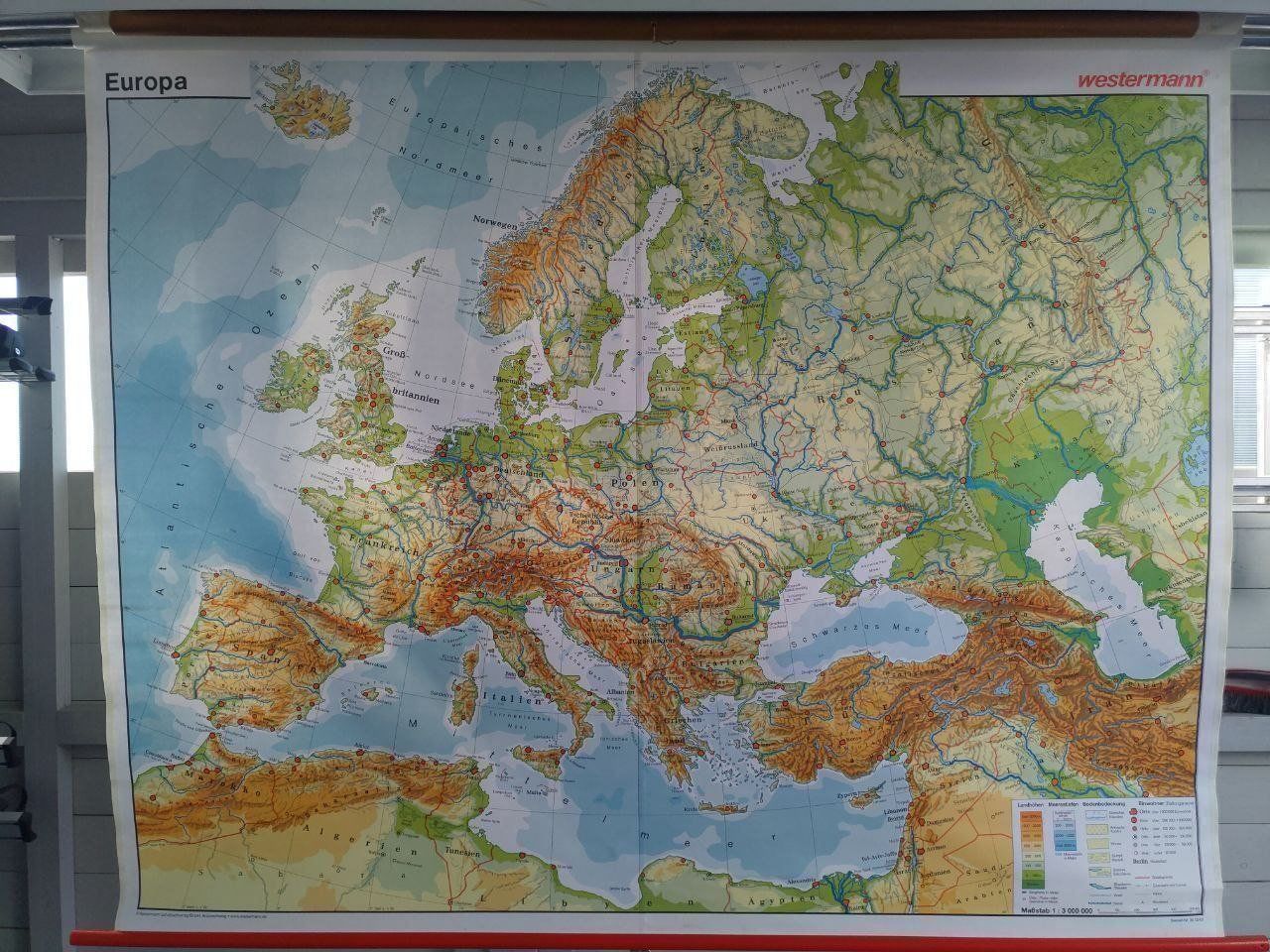 Cartoline: Leinwand, XL Rollkarten / Schulkarten – Usato da Bern venduto da TimonBimon 4
