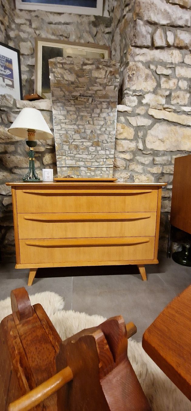 Cassettiere: Vintage Kommode mit Spiegel, Mid Century Set – Usato da Grellingen venduto da syl_t5wm 3