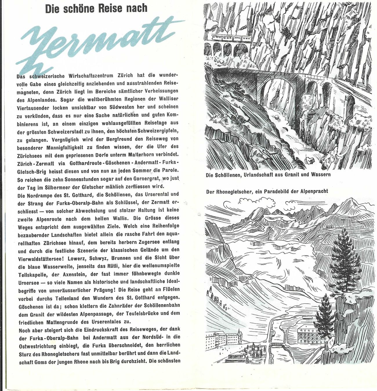 Documenti: Zermatt, altes Werbeprospekt, – Nuovo (secondo la descrizione) da Wildhaus venduto da Brunphil 2