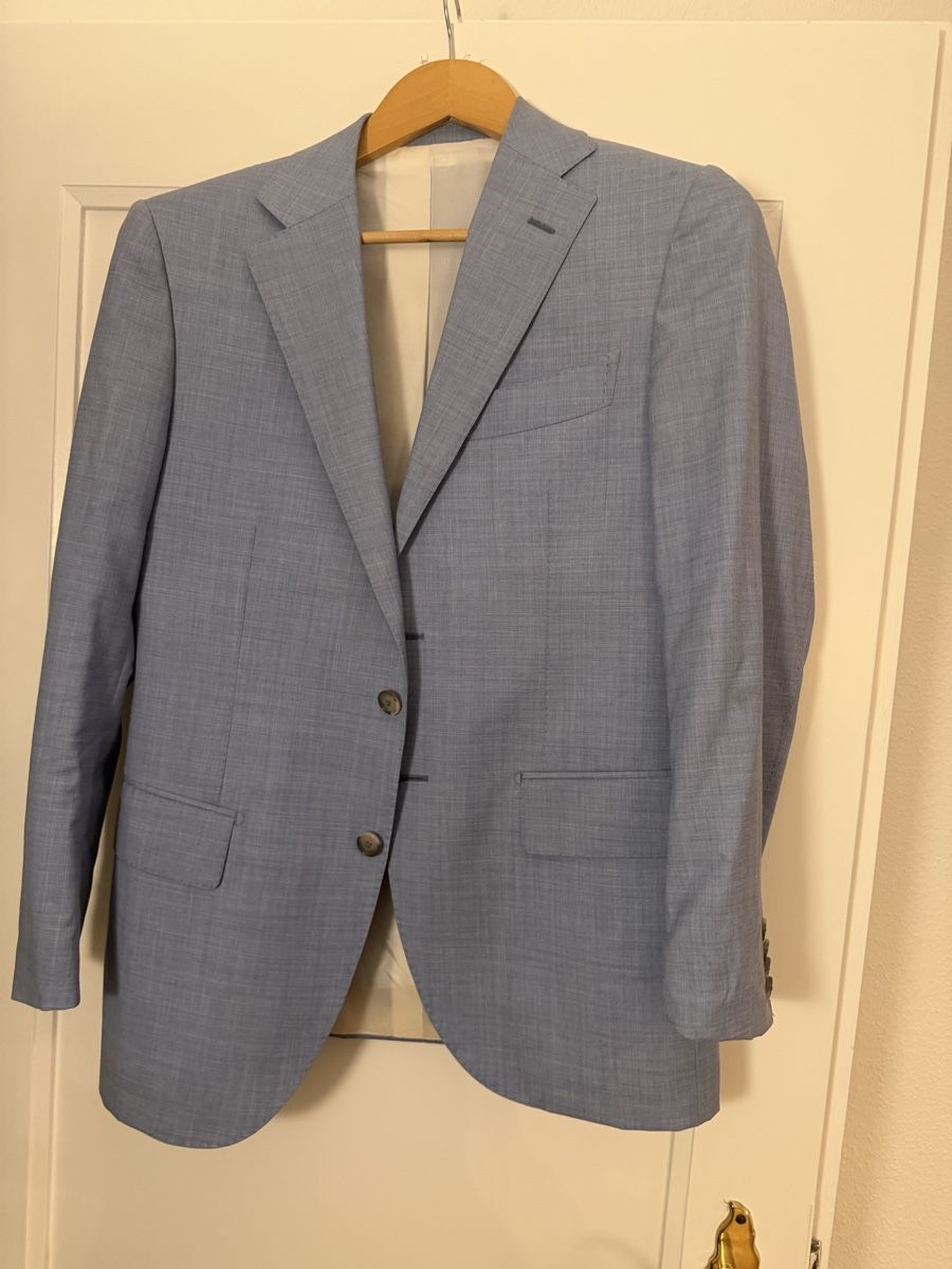 Giacche: Blazer Wolle hellblau grösse 38 – Usato da Zürich venduto da Glamour2019