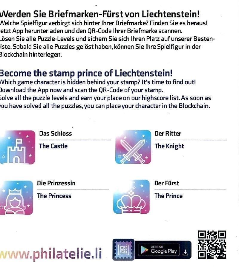 Tutti i francobolli: CRYPTO BRIEFMARKE 4.0 Das Schloss+Stamp – Nuovo e nell'imballaggio originale da Baar venduto da CryptoShop 1