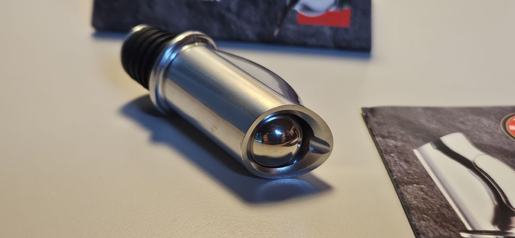Apribottiglie & Tappi per chiusura: Patent Weinstopper "Ball Pourer" Ausgiesser – Nuovo e nell'imballaggio originale da Belp venduto da Ginus85 2