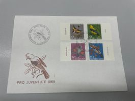 Pro Juventute, 4 Sätze, 1969/70/71/73 Spez.Kouvert, gest.