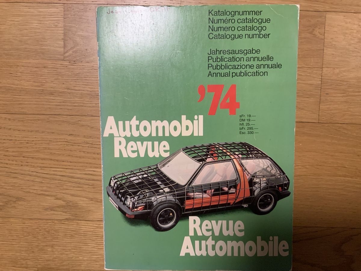 Autos: AUTOMOBIL REVUE KATALOG 1974 – Gebraucht aus Frauenfeld von CSM71
