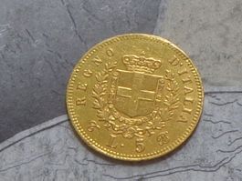 Italie 5 lires 1863 - Vittorio Emanuele II (superbe pièce)