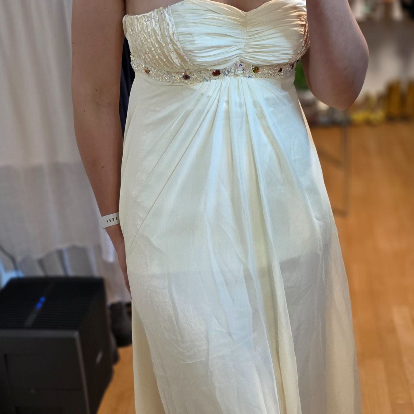 Vestiti: Vintage Maxi Kleid Creme S/M – Difettoso da Wald ZH venduto da CapLux 1