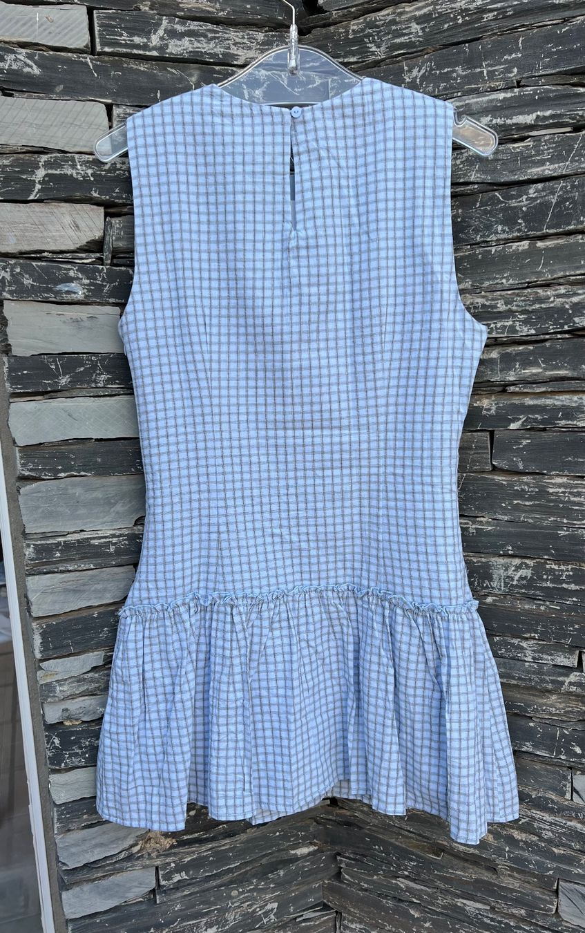 Pull&Bear Kleider: Hellblaues, kariertes Kleid – Neu und originalverpackt aus Tagelswangen von fireiceprincess 3