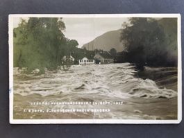Rheintal   Hochwasser   Bendern  1927  Liechtenstein