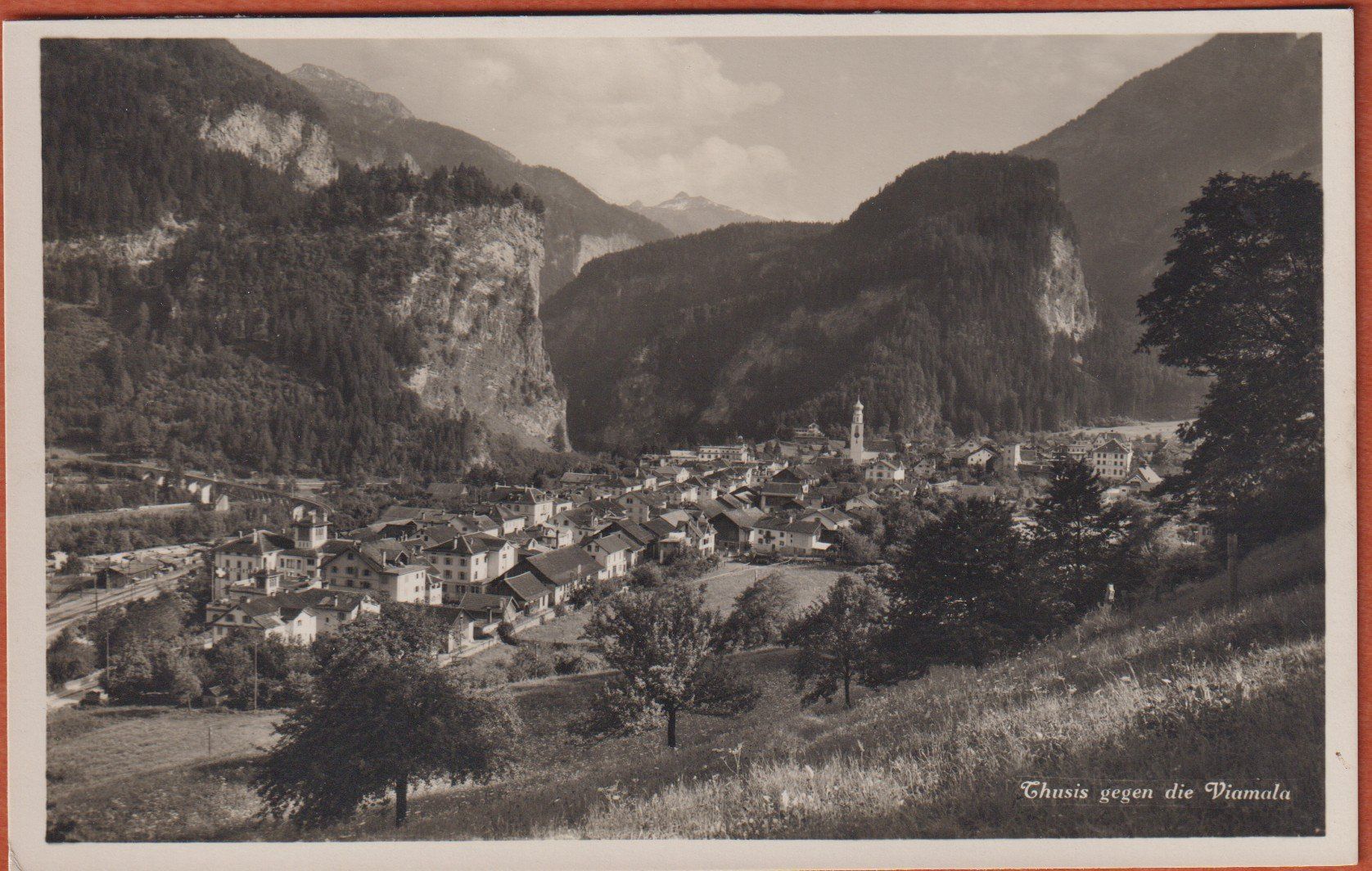 Ansichtskarten: Thusis  GR   -   alte Ansichtskarte Nr. 33708 ** – Gebraucht aus Vitznau von Ropaku