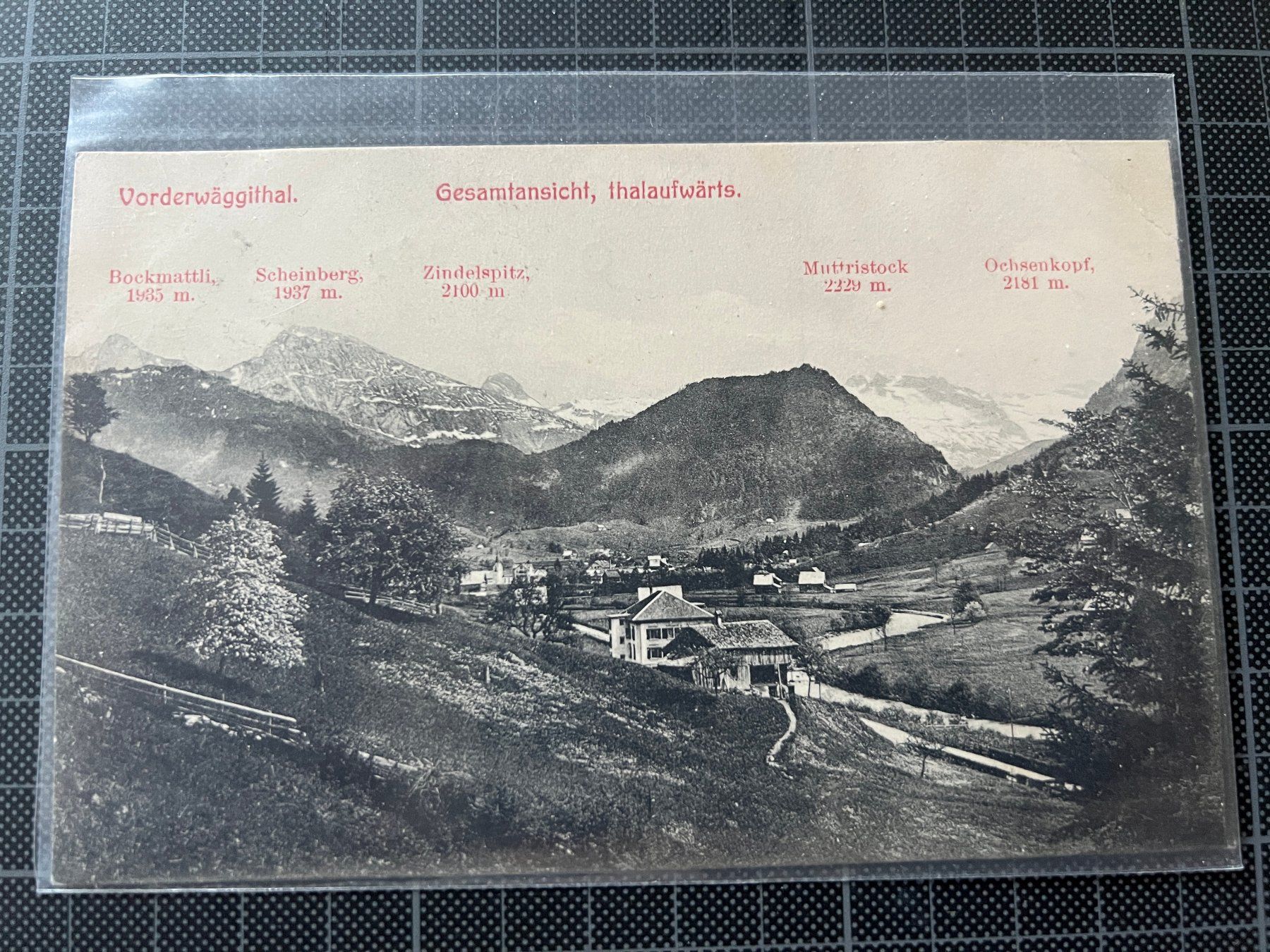 Cartoline postali: Vorderwäggithal, Gesamtansicht - 1908 – Usato da Stäfa venduto da Hannahsita14