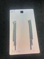 Orecchini pendenti strass placcati argento nuovi