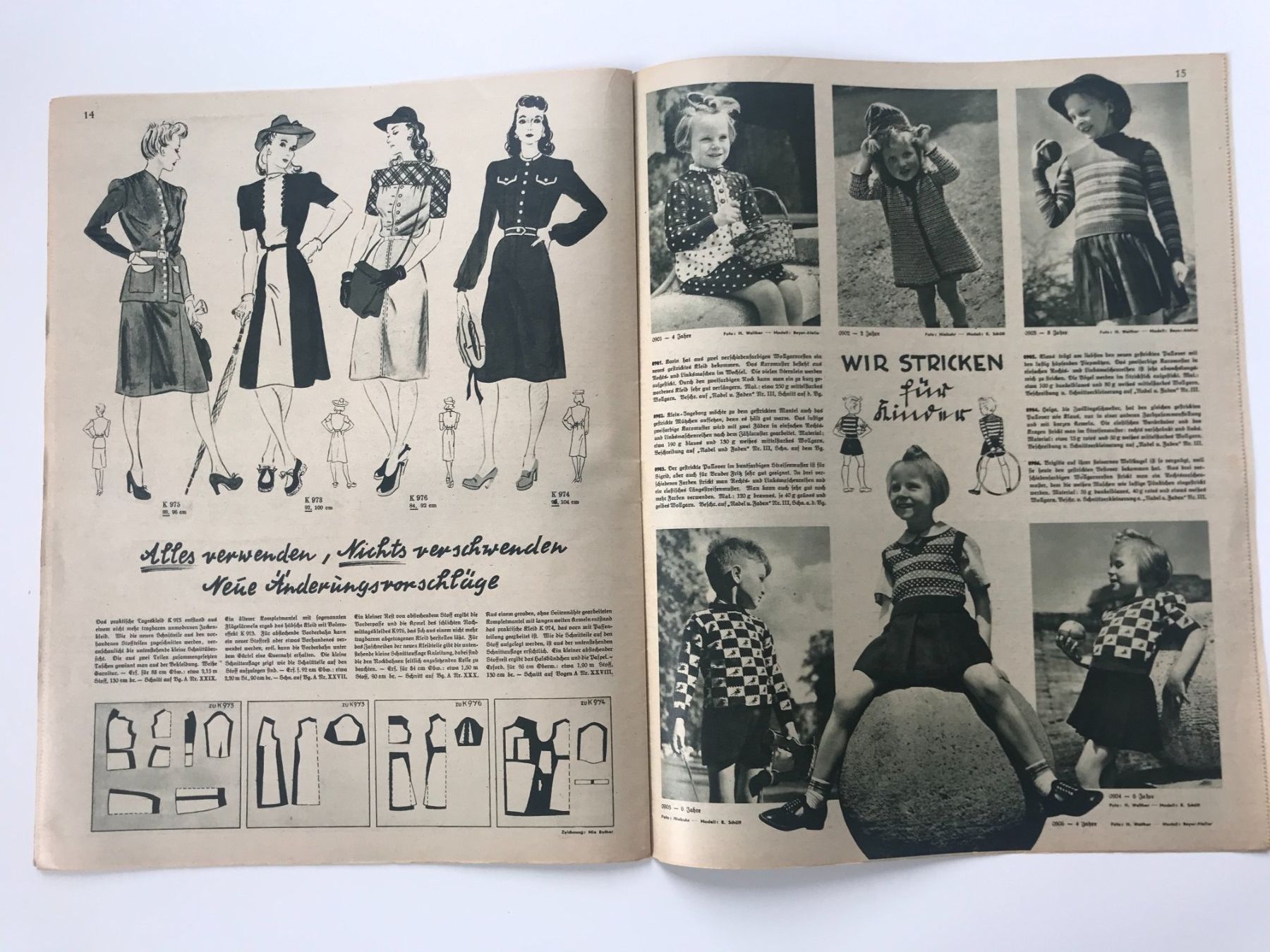 Cartamodelli: Deutsche Moden-Zeitung Beyer Leipzig Schnittmusterbogen 1942 – Usato da Brüttisellen venduto da Buxus 5