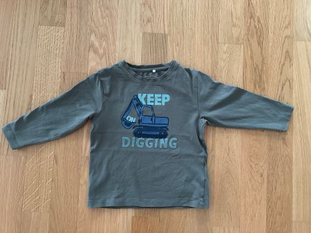 Bagger-Shirt, Grösse 92, Langarm, für kleine Bauarbeiter