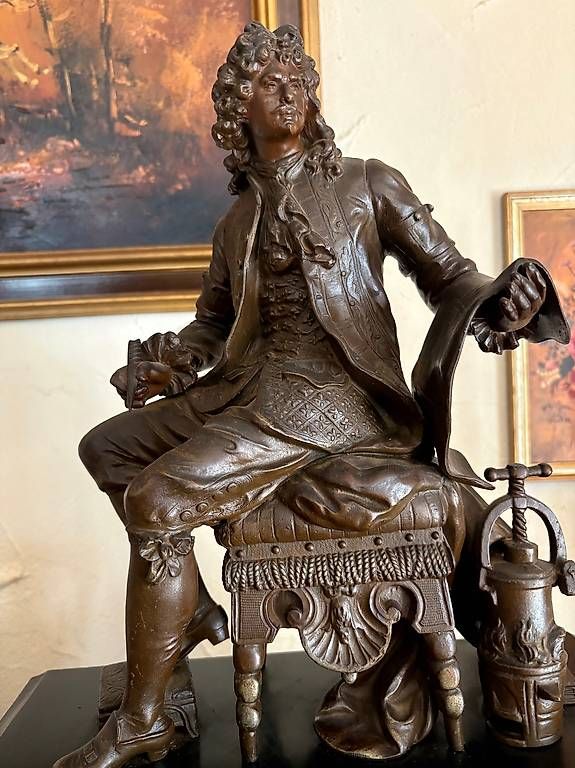 Orologi da terra & Orologi da parete: Pendule de cheminée XIX siècle << Molière >> – Usato da Portalban venduto da Matteo-Fribourg 1