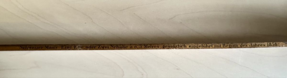 Misurare: Schweizer Maß 1838 Ellenstab Maßreform Schweizer Fuß Basel – Usato da Basel venduto da good_forms 2