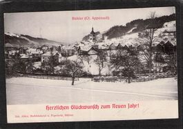Prägekarte: Bühler AR , gel. 1904