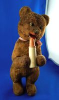 Teddybär Bär Mechanisch Aufziehbar Flasche Vintage UDSSR?