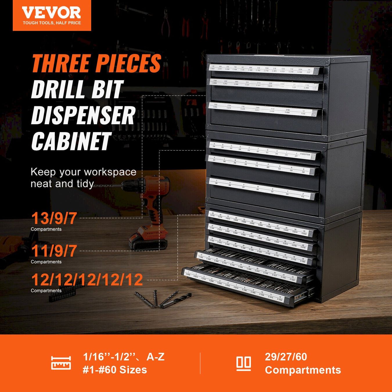Altro materiale per ufficio: VEVOR Bohrer-Spenderschrank 3-teilig – Nuovo e nell'imballaggio originale da Bottighofen venduto da zaap 2