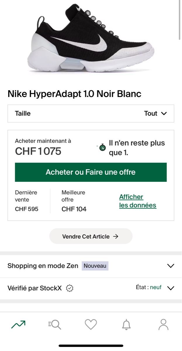 Scarpe da uomo: Nike Hyper Adapt 1.0 – Usato da Epalinges venduto da DukeNoble 5