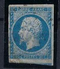 Tutti i francobolli: Frankreich 1853 Napoleon III 20 Centimes – Usato da Hitzkirch venduto da walti1959