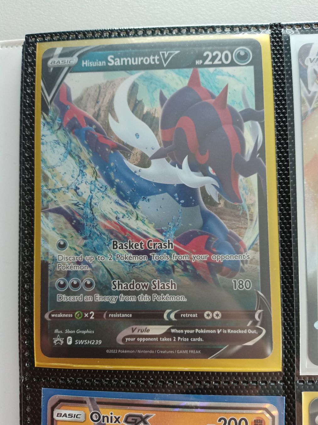 Pokémon Carte collezionabili: Hisuian Samurott V – Usato da Altstätten SG venduto da GGsGameshop