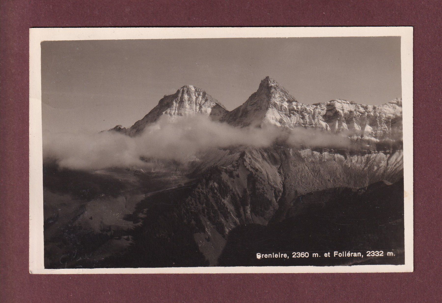 Cartoline postali: Fribourg - BRENLEIRE et FOLIERAN – Usato da Pully venduto da nicecards