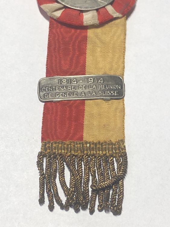 Medaille anniversaire de la Réunion de Genève à la Suisse 1864 Tir national
