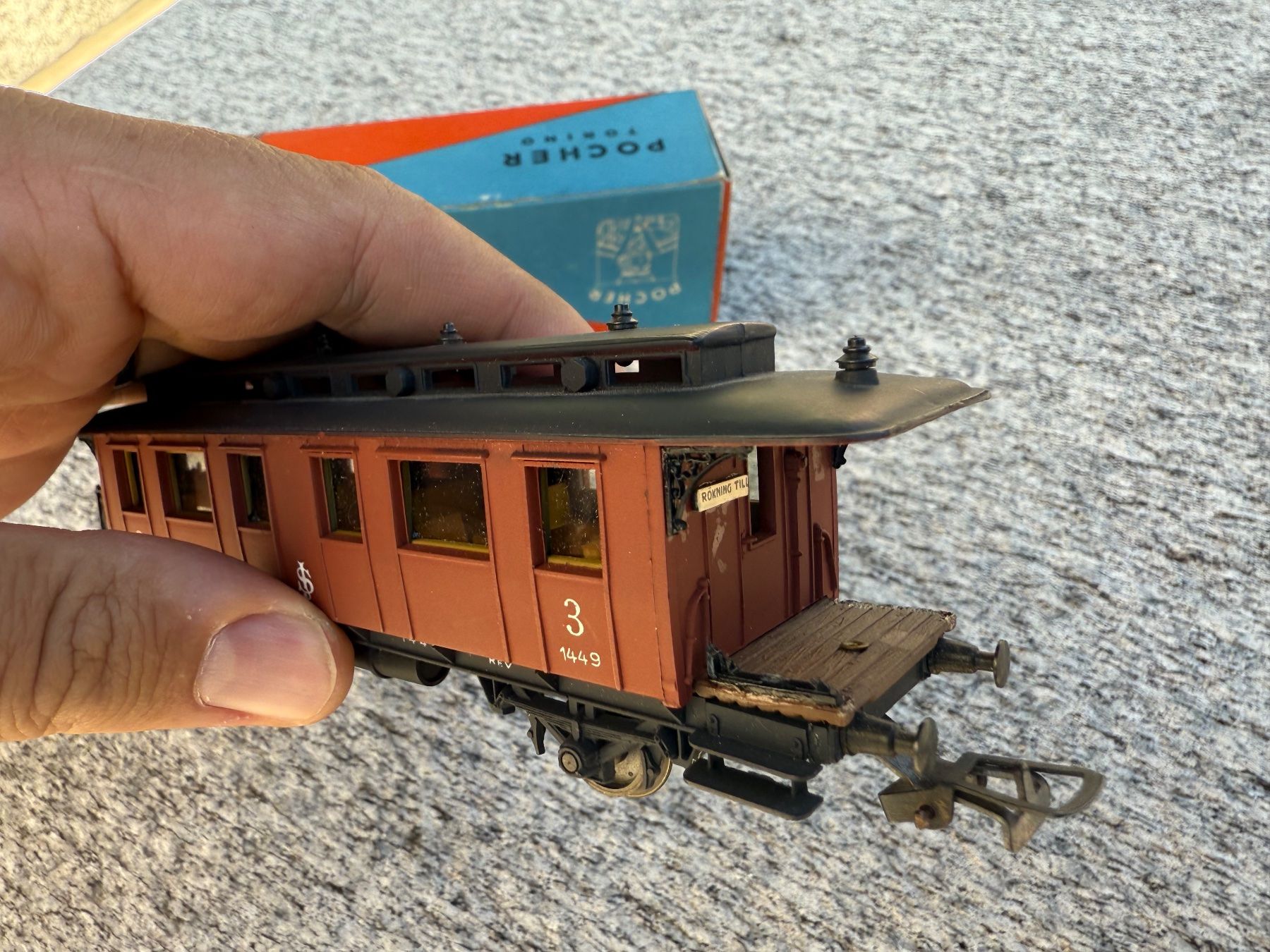 Pocher Modellini di ferrovie: Pocher H0 torino SJ Vagone 3kl – Usato da Chiasso venduto da Carrara-Modellismo 2