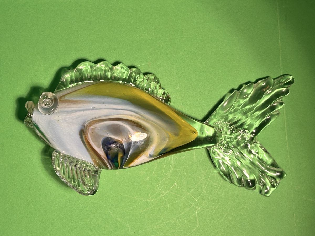 Murano Bicchieri: Schöner Muranoglas Fisch Dekofisch – Usato da Zürich venduto da marusapulmi