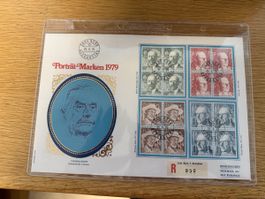Luxusbrief FDC 21.2.79 Bern 4er Block Satz