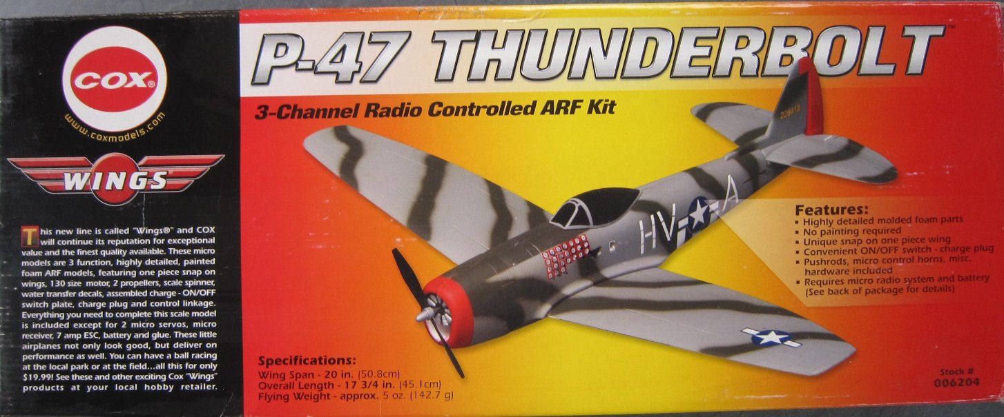 Modellismo RC: Republic P-47 Thunderbolt (1/24) – Usato da Niederuzwil venduto da Pmojzisek