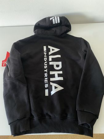 Alpha Industries Hoodie Schwarz XL Winter Top Zustand! 