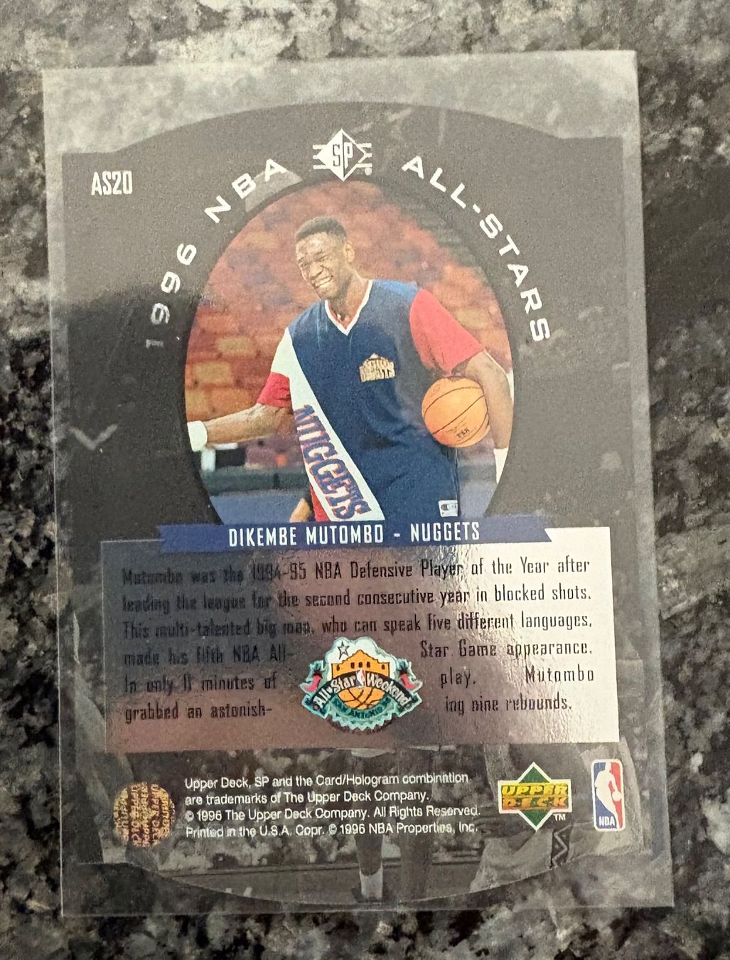 Nba Carte collezionabili: NBA Dikembe Mutombo Upper Deck SP 95/96 All Star Card – Nuovo (secondo la descrizione) da Muttenz venduto da joba23 1