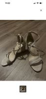 Sandalen beige Blockabsatz Grösse 38