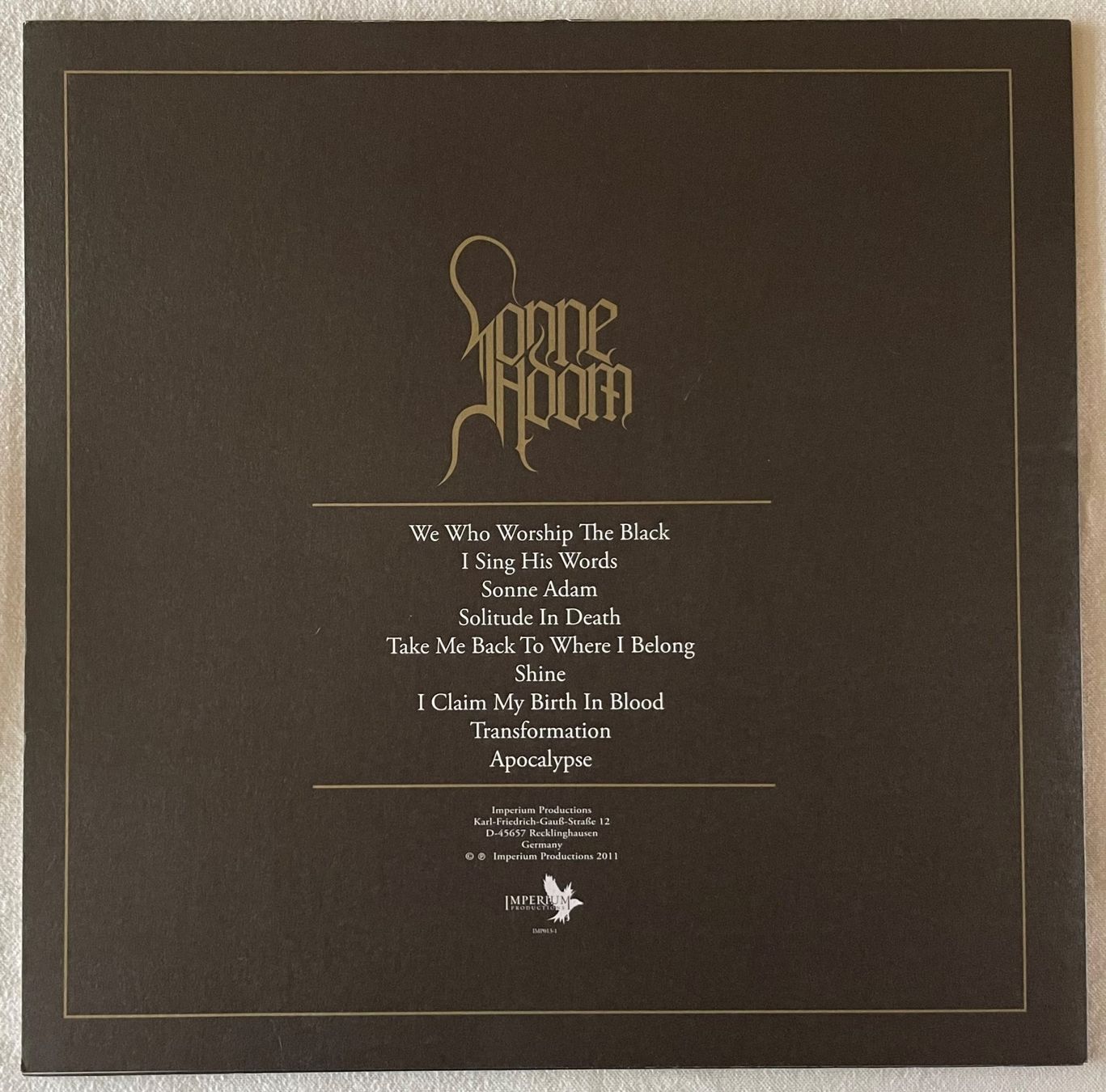 Dischi in vinile: Sonne Adam – Transformation - LP - 2011 - First Press - LTD – Usato da Uster venduto da Zardodel 1