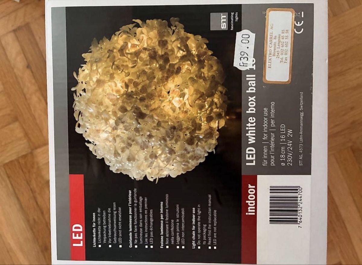 Tutte le decorazioni: LED White Box Ball 2er Set – Nuovo (secondo la descrizione) da Studen BE venduto da eli11303 1