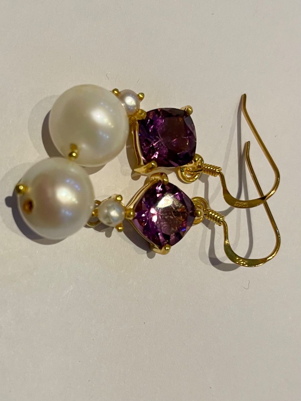 Orecchini pendenti & Orecchini a lobo: Wunderschöne Amethyst Süsswasserperle Ohrringe - Nr. T25 – Nuovo (secondo la descrizione) da Hittnau venduto da LuxAndMore 1