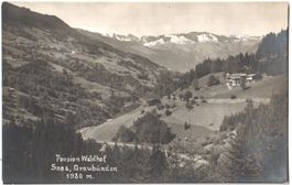SAAS bei Klosters: Pension Waldhof, Foto-AK ~1930