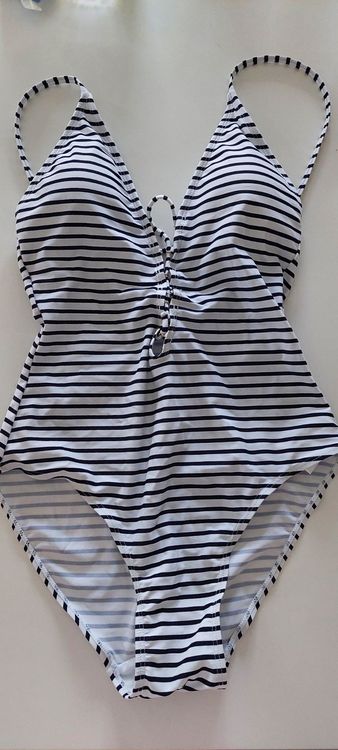 Maillot de bain paddé - Bleu clair/rayé - FEMME | H&M FR