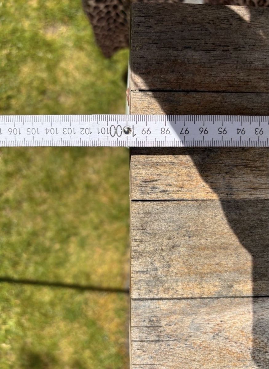 Tische: Gartentisch aus Holz mit Stahlgestell, 200 x 100 cm – Gebraucht aus Heimenhausen von Bufnof 5