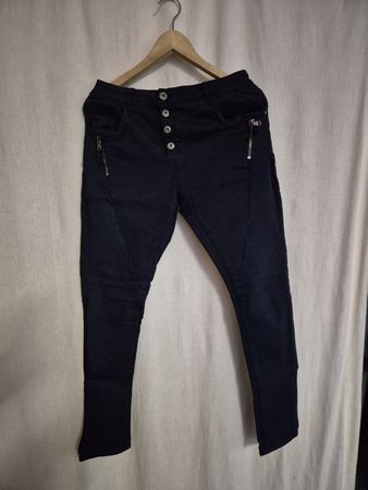 Coole Damen Jeanshose schwarz Gr. 36 Reissverschlüsse